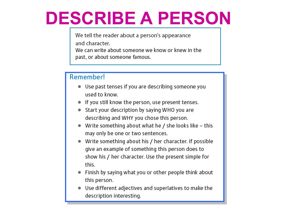 Descriptive writing on a person you admire